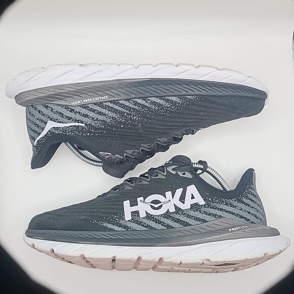 Hoka One One Mach 5 Black Castlerock Mens 9D Running Shoes Sneakers - Picture 7 of 8